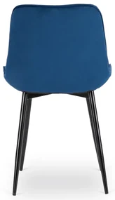 JAKS Jedálenská stolička modrá velúr Chris