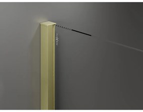 Mexen Velar, sprchový kút s posuvnými dverami 120 x 70 cm, 8mm sklo námraza, zlatá matná, 871-120-070-31-55