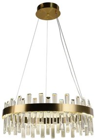 LED Stmievateľný krištáľový luster na lanku LED/80W/230V + diaľkové ovládanie