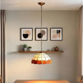 Brilagi - Tiffany vitrážový luster na reťazi SIENNA 1xE27/60W/230V priemer 40 cm
