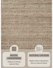 Jutový okrúhly koberec taupe ø 160 cm Bouclé Jaipur – Hanse Home