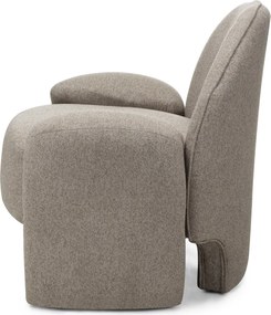 Dizajnové kreslo Sheli bouclé béžovošedé