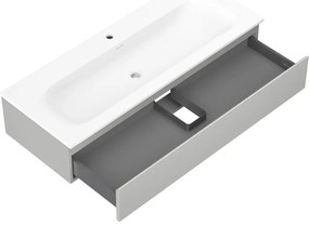Mexen Orio, kúpeľňová skrinka 120 cm s umývadlom Vela, 1 zásuvka, šedá matná/biela matná, 91A10-12023-1-BF62-W23M01
