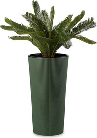 PLASTOVÝ KVETINÁČ URBANIKA ECO SADA 2KS 57X30 CM+46,6X25,5 CM ZELENÁ