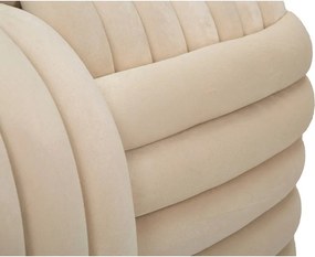 Krémová zamatová lavica Softy – Mauro Ferretti