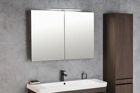 Sapho Sapho, GRETA galérka s LED osvetlením, 101x70x14cm, čierna mat, GR105-0035