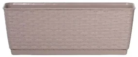 truhlík RATOLLA P 49,2x17,2x17,4cm BÉŽ tm. (7529U) s miskou