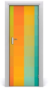 Samolepiace fototapety na dvere farebné štvorce 95x205 cm
