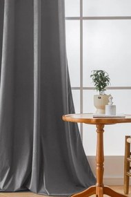 Svetlosivý zatemňovací záves VELVET 140x250 cm Zavesenie: Kovové krúžky