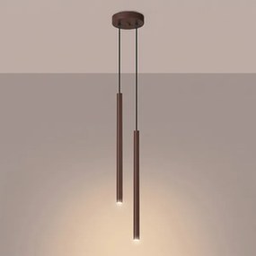 Sollux SL.2146 - Luster na lankách PASTELO 2xG9/8W/230V hnedá