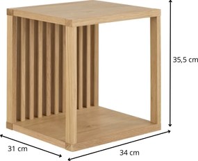 Nástenná polica Wellington 34 cm dub prírodný