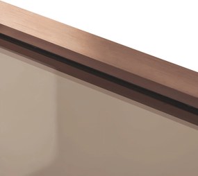 Päťuholníkový sprchový kút REA DIAMOND 90x90 cm, kartáčovaná meď/transparent - bez vaničky