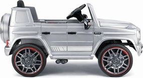 LEAN CARS Elektrické autíčko Mercedes AMG G 63 strieborné lakované