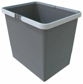 Odpadkový kôš s rukoväťami 15 l, sivá