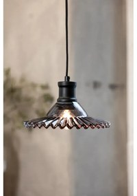 Čierne závesné svietidlo so skleneným tienidlom ø 21,5 cm Novia – Markslöjd