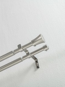 Garniža dvojradová Federico - brúsený nikel 120-210 cm