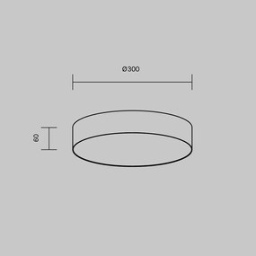 Stropné svietidlo MAYTONI ZON 3000K C032CL-36W3K-RD-B