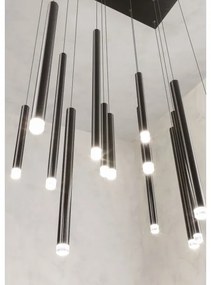 Redo 01-2056 - LED Luster na lanku MADISON 14xLED/4W/230V čierna