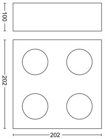 Philips 50494/31/P0-LED Stmievateľné bodové svietidlo MYLIVING BOX 4xLED/4,5W/230V