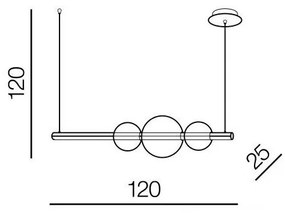Azzardo AZ3352 - LED Stmievateľný luster na lanku SANDRA LED/48W/230V