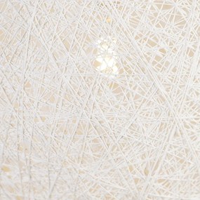 Rustikálne závesné svietidlo biele 60 cm - Corda