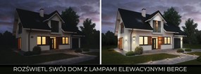 BERGE LED vonkajšie svietidlo INEZ čierne PIR - 1 x GU10 - 230V