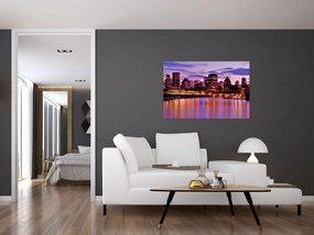 Obraz nočného mesta (90x60 cm)