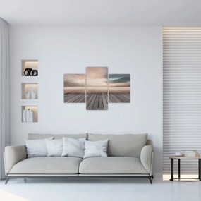 Obraz - Mólo pri západe slnka (90x60 cm)