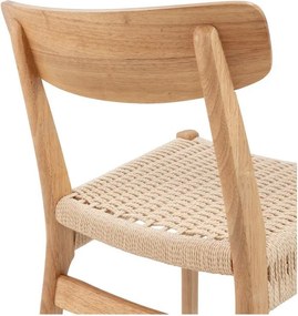 Jedálenské stoličky v súprave 2 ks z kaučukového dreva v prírodnej farbe Biel – MOME