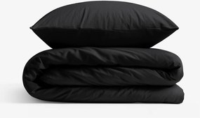 Goldea bavlnené posteľné obliečky - čierne 140 x 200 a 70 x 90 cm