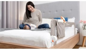 Lionelo - Bezpečnostná zábrana na posteľ EVA sivá