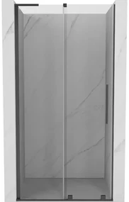 Mexen Velar L, posuvné sprchové dvere do otvoru 90 cm, 8mm číre sklo, grafit brúsený, 871-090-003-01-66