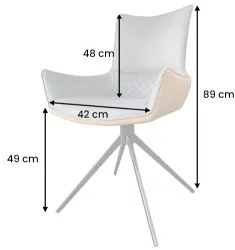 Stolička 43718 Alpine Mikrofaser Šedá + Hnedá  - Komfort-nábytok