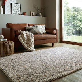 Krémový ručne tkaný koberec s prímesou vlny 160x230 cm Minerals – Flair Rugs