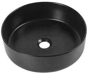 Laveo Desna, keramické umývadlo na dosku 360x360x120 mm, čierna matná, LAV-VUD_B236