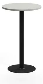Barový stôl VERTICUS, Ø700x1100 mm, svetlošedá/čierna