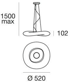 Linea Light 8005 - LED Stmievateľný luster na lanku MR. MAGOO LED/23W/230V