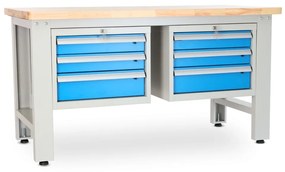 Dielenský stôl Solid OAK-33, 150 cm, 2 závesné boxy, dub