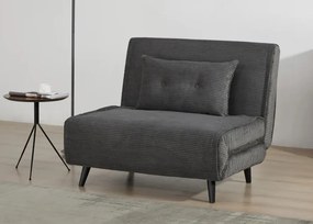 Multifunkčné polohovacie kreslo Mora menčester šedá 100cm