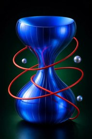Presýpacie hodiny - Metalický obraz 60x40cm