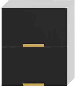 Kuchynská skrinka Denis w60grf/2 čierna mat/biela