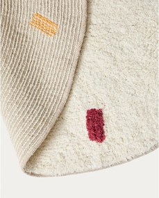 Krémovobiely bavlnený detský koberec ø100 cm Epifania – Kave Home