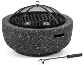 Fieldmann - Prenosné ohnisko na drevo s roštom antracit