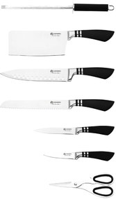 WELLHOX Elegantná 8 dielna sada nožov v otočnom stojane