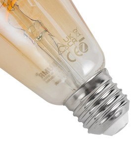 Sada 5 ks Inteligentná stmievateľná LED žiarovka E27 ST64 Jantárová 4,9 W 320 lm 2500 K