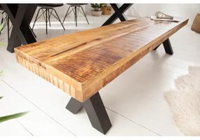 Lavica 40159 200cm Masív drevo Mango prírodná  - Komfort-nábytok