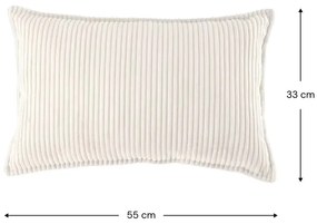 Krémový menčestrový detský pohovkový vankúš Bolster – Wigiwama