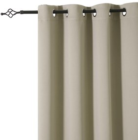 Béžový záves OXFORD 140x250 cm Zavesenie: Kovové krúžky