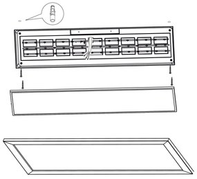 Eglo 99437 - LED stropné svietidlo PIGLIONASSO LED/32W/230V 345x1245 mm