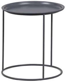 Odkladací stolík ivar s odnímateľnou táckou ø 40 cm sivý MUZZA